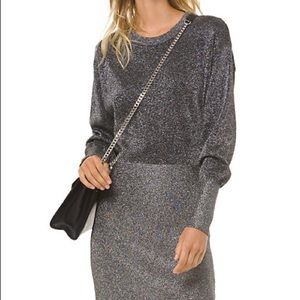 Michael Kors metallic knit sheath dress